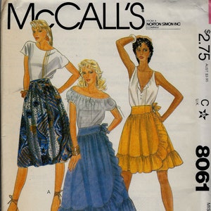 Ruffled Wrap Skirt - McCall&#39;s 8061 - Uncut Sewing Pattern