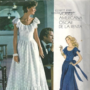 Evening Dress by Oscar De La Renta - Vogue 1043 - Cut Complete Sewing Pattern