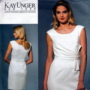 Plissee Mieder Kleid von Kay Unger - Vogue 1270 - Uncut Schnittmuster