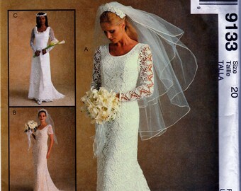 McCall/'s 4299 Alicyn Bridal Gown and Lace Jacket Pattern Choose Size