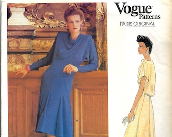 Chloe Dress, Draped Neckline Vogue 1503 Sewing Pattern