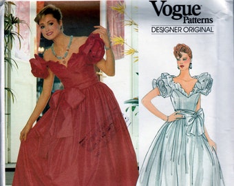 Evening Dress & Sash by Bellville Sassoon - Vogue  1152  - Uncut Pattern