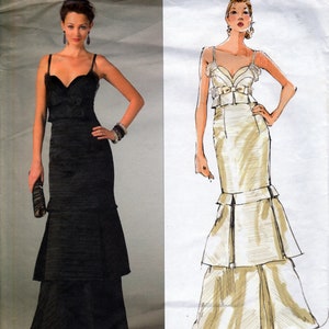 Dress Evening Gown by Badgley Mischka Vogue 2963 Uncut - Etsy
