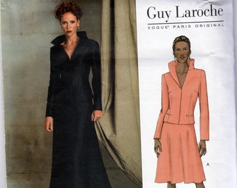Vogue  2607 Jacket & Skirts Sewing Pattern by Guy Laroche