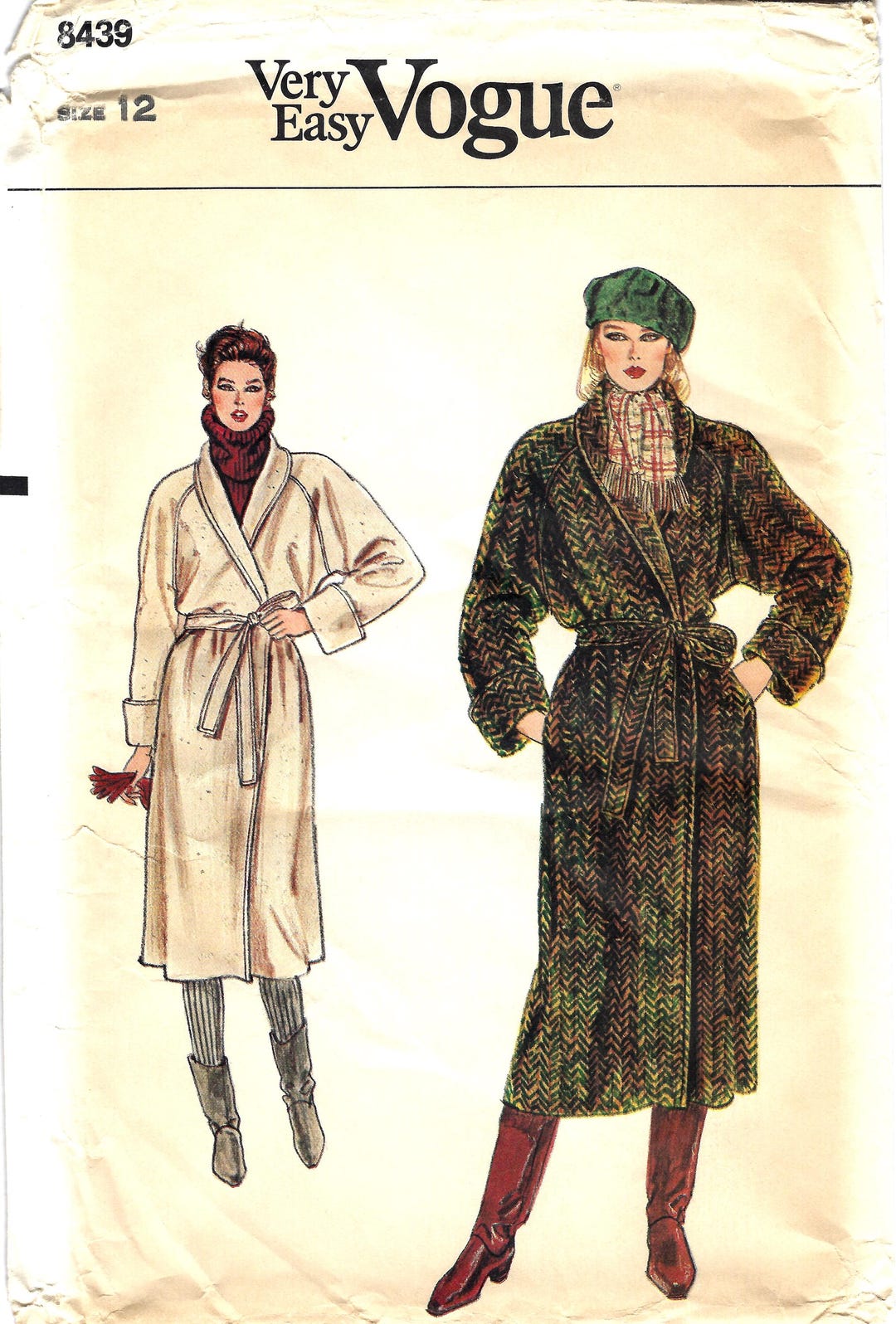 Pattern 8439 Retro Wrap Coat - Vogue 8439 - Uncut Sewing Pattern - Etsy