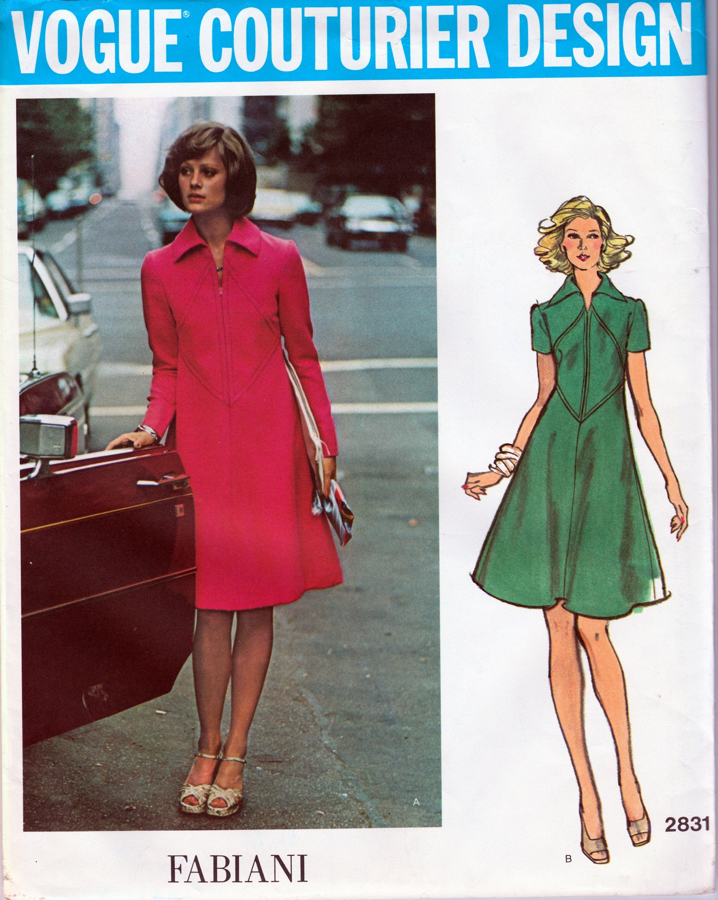 Dress, Bias Insets by Fabiani of Italy - Vogue 2831 - Uncut Pattern