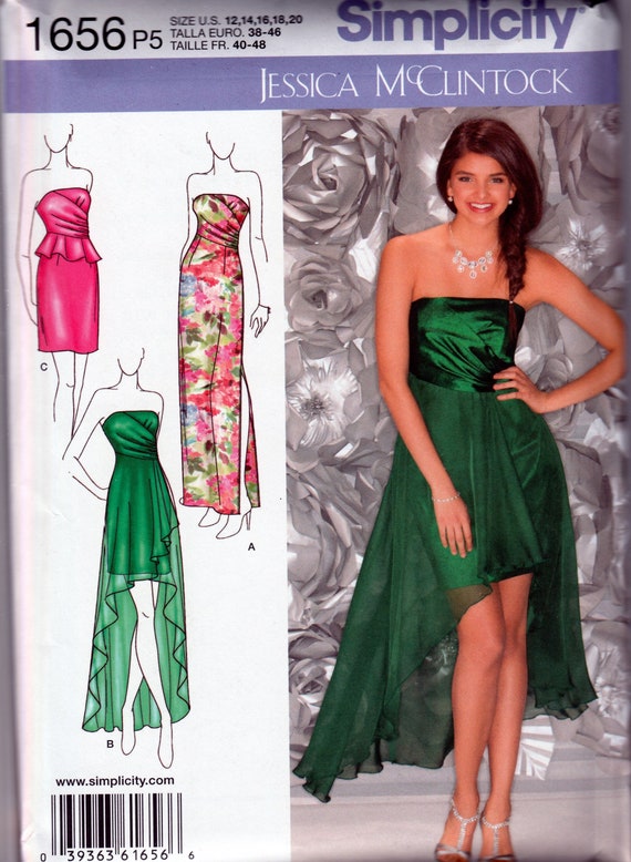 Jessica McClintock Party Dress or Gown Simplicity 1656 Sewing Pattern
