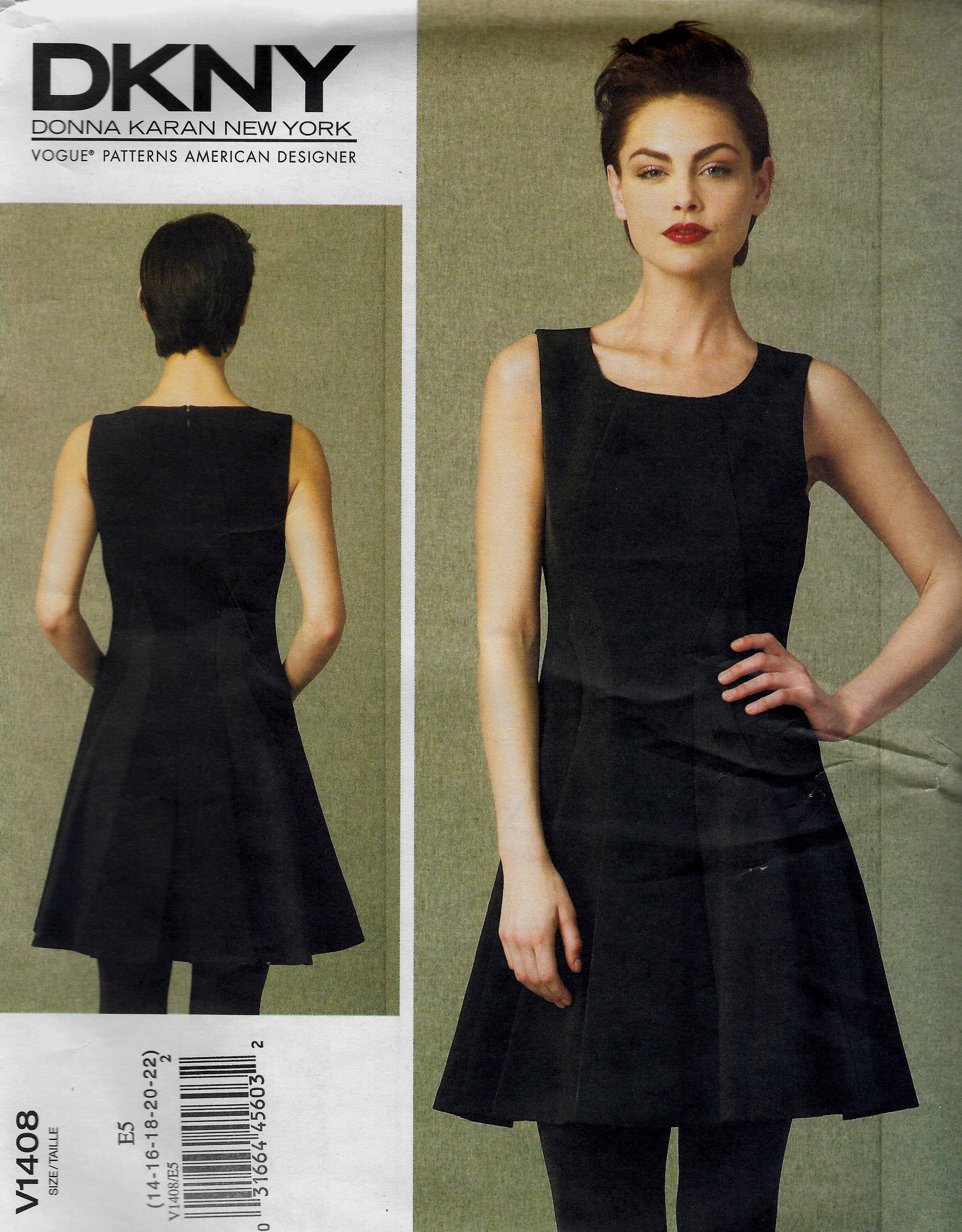 Buy Flared Dress by Donna Karan Vogue 1408 Uncut Pattern Online in