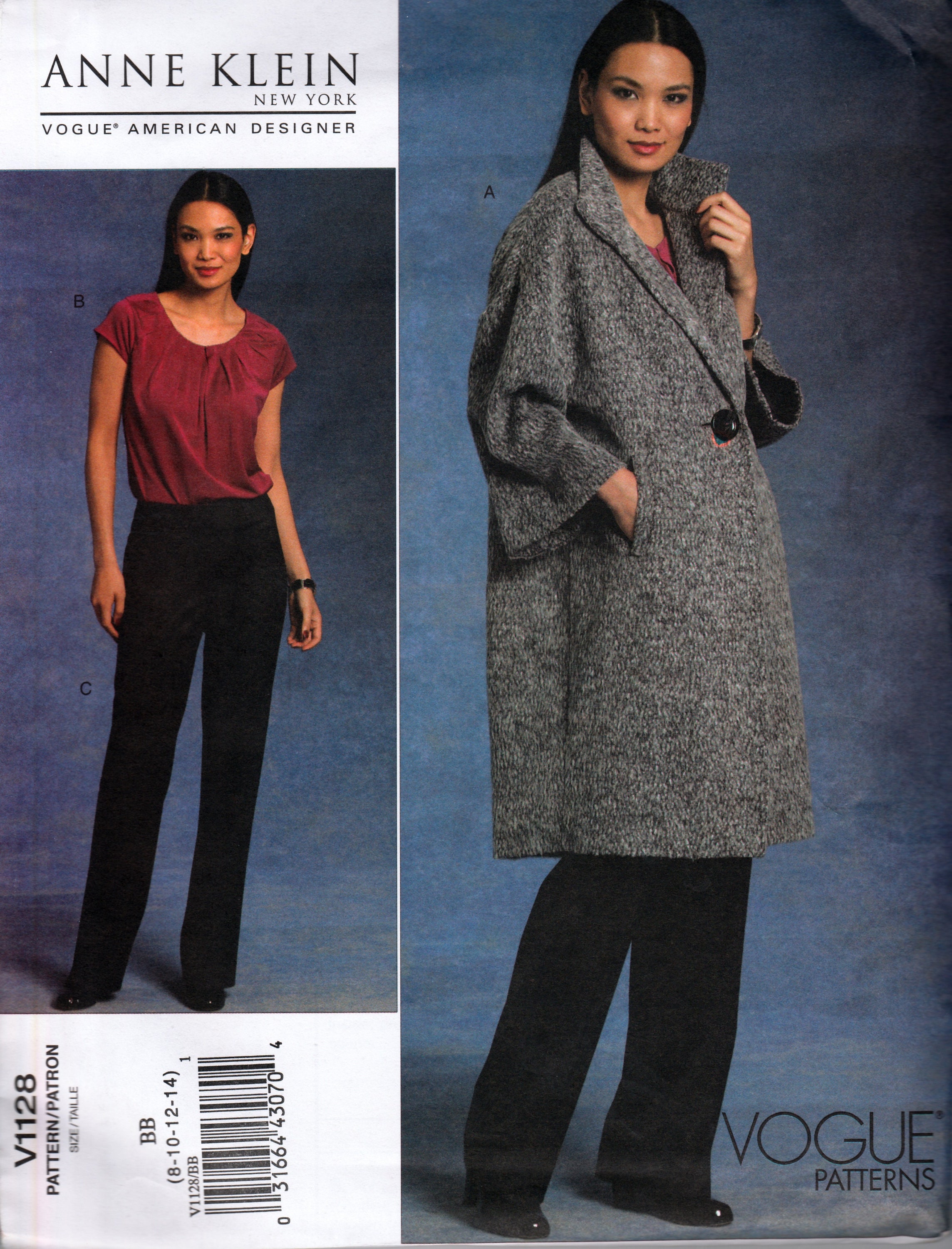 Coat Top & Pants by Anne Klein Vogue 1128 Uncut Pattern - Etsy