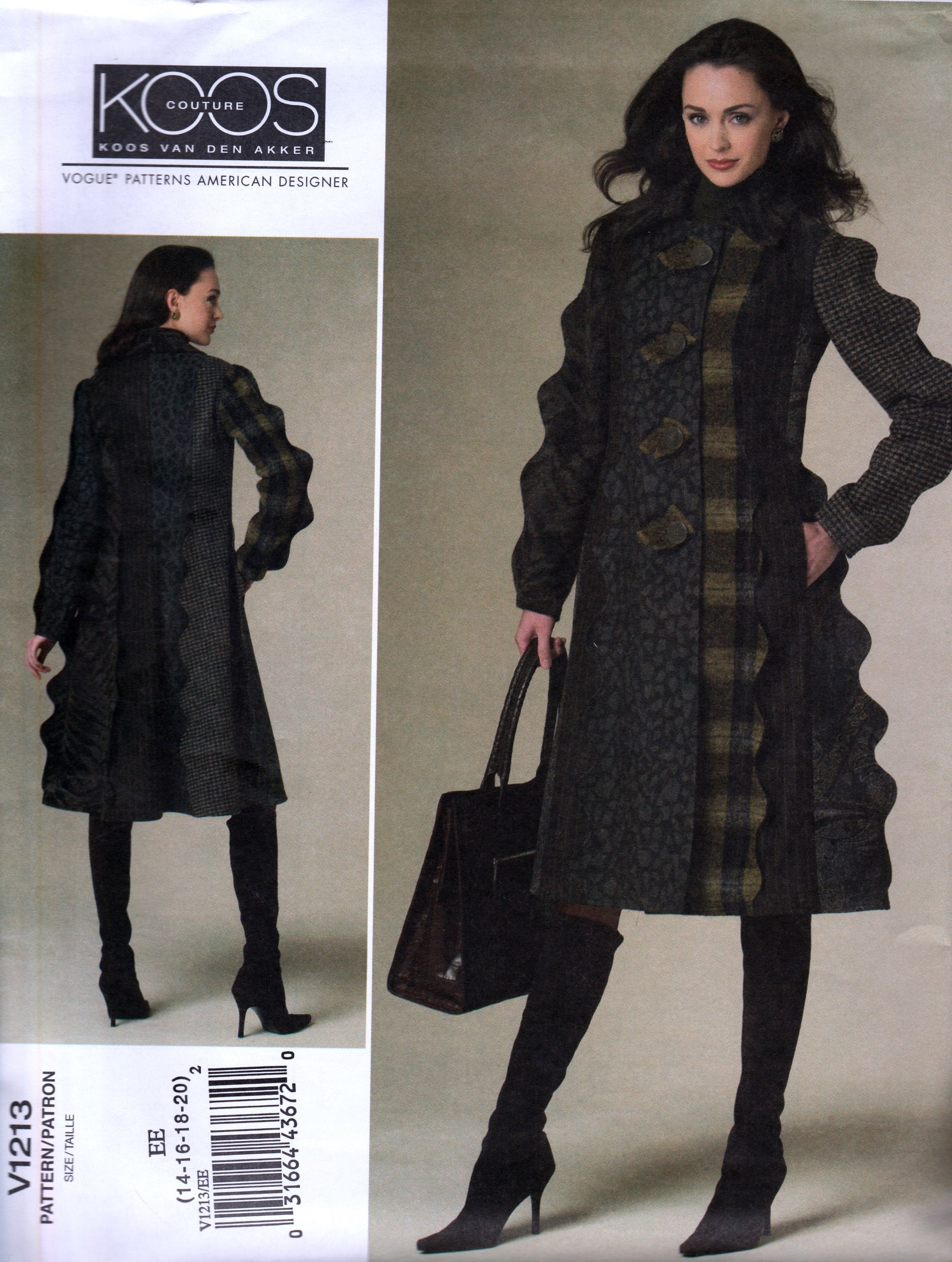 Designer Coat by Koos Van Den Akker - Vogue 1213 - Uncut