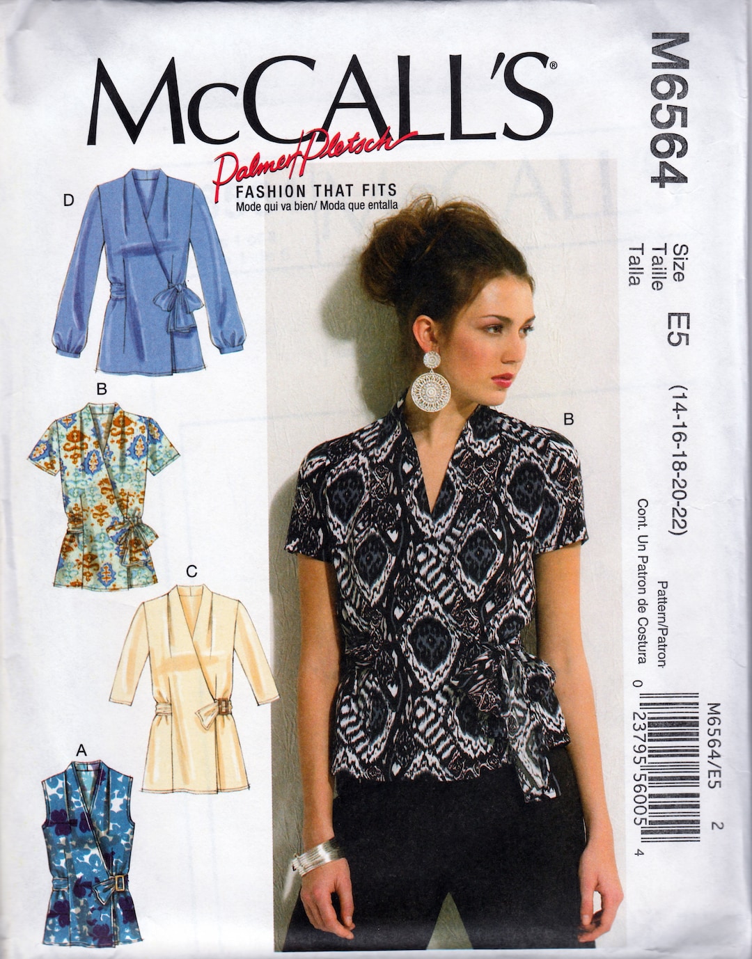 Top Set by Palmer/pletsch - Mccall's 6564 - Uncut Sewing Pattern - Etsy