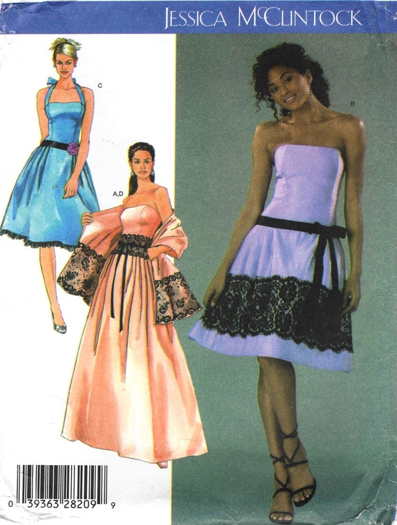 Jessica Mcclintock Party Dress & Wrap Simplicity 4399 Sewing Pattern - Etsy  Finland