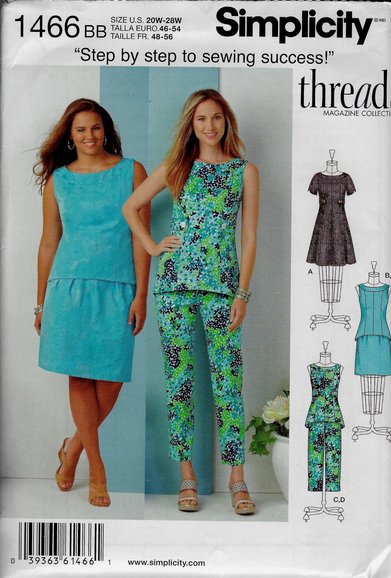 Dress Tops Skirt and Pants A Learn to Sew Simplicity 1466 Etsy