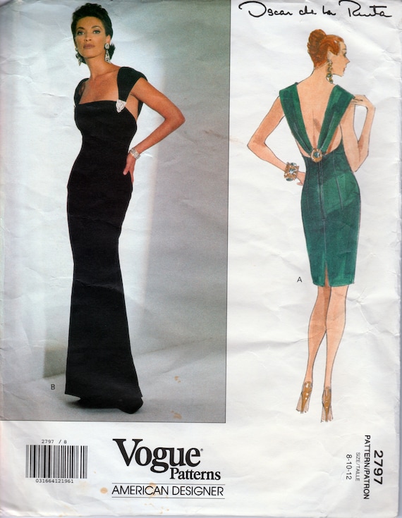 evening dress vogue patterns Vogue Misses Dress in Two Lengths Sewing Pattern V2042 – Lullabee Fabrics