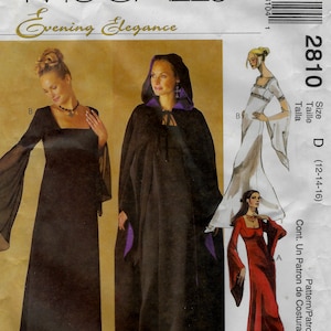 Gothic Gown & Cape - McCall&#39;s 2810 - Uncut Sewing Pattern