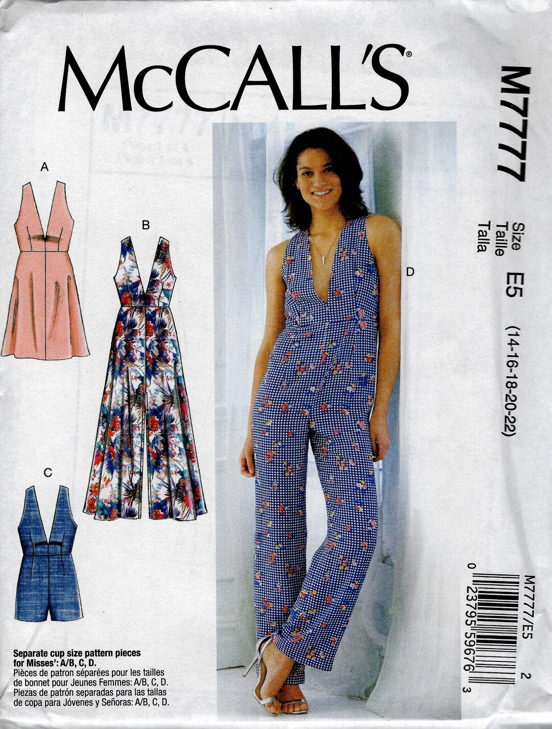 Dress Romper & Jumpsuit Mccall's 7777 Uncut Sewing - Etsy