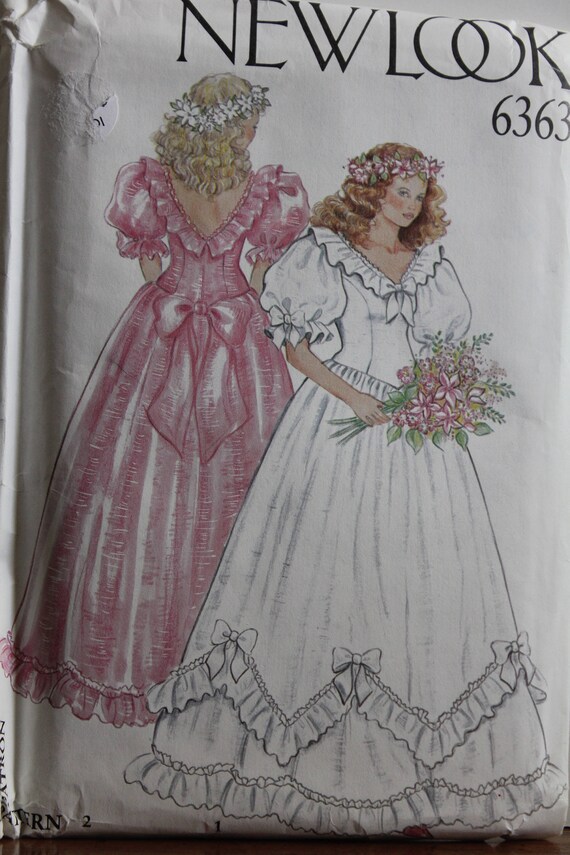 Ruffled Princess Gown- New Look 6363- Uncut- Size: 8-10-12-14-16