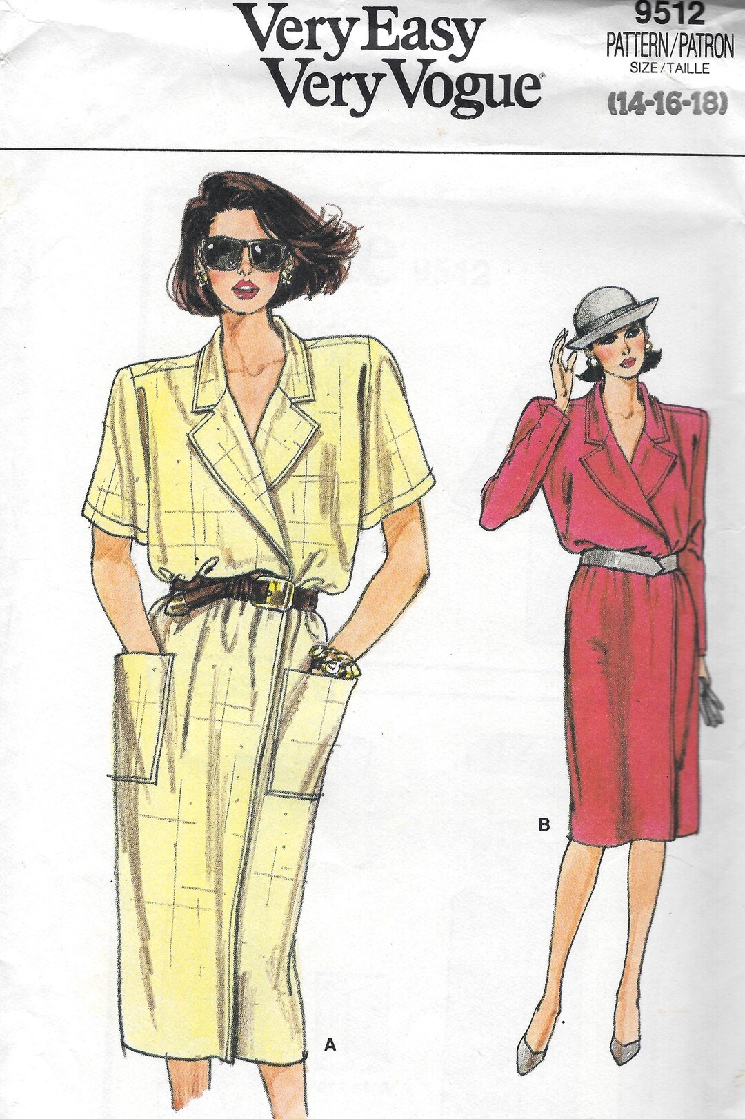 ◎2月新刊◎❖◆❖専用出品⑮❖◆❖ Wrap Dresses - Vogue 9512 - Uncut Sewing Pattern - Etsy