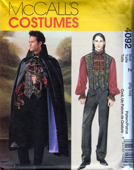 Mccall's 4092 Vampire or Victorian Costumes Sewing Pattern