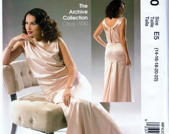 Retro 1930's Evening Gown Reprint - McCall's 7154 - Uncut Pattern