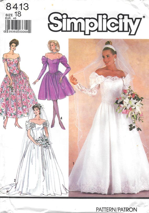 off the shoulder dress pattern simplicity Simplicity 1875 Off Shoulder Formal Designed by Sara Evening Gown Pattern 4-12