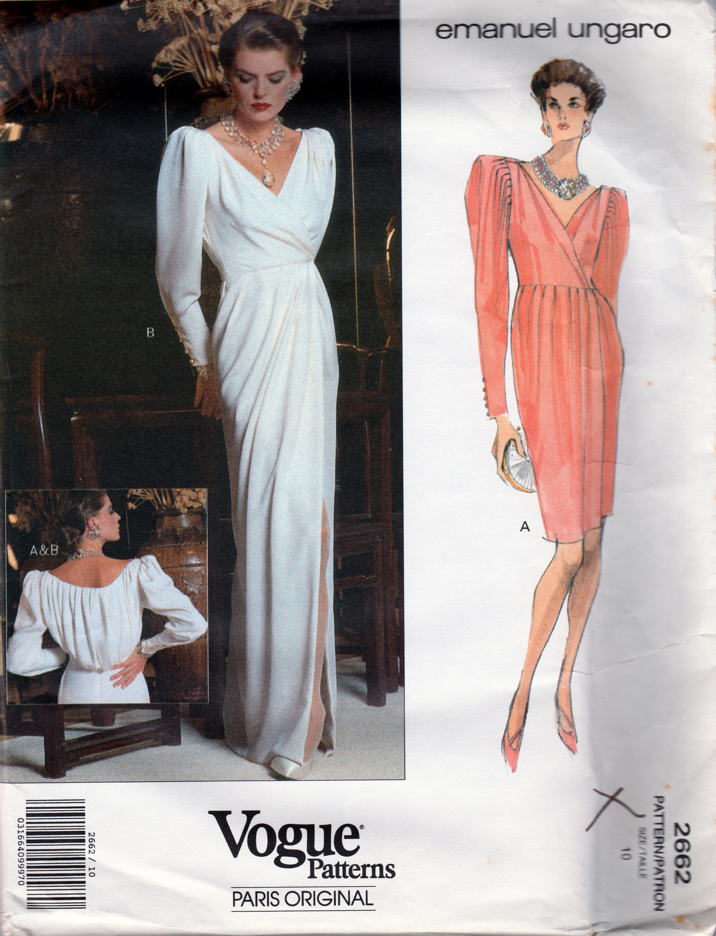 Designer Gown by Emanuel Ungaro - Vogue 2662 - Uncut Pattern