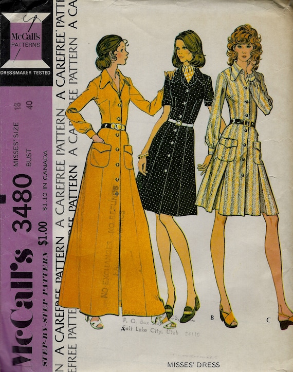 Retrojurk hondenoorkraag McCall s 3480 ongesneden naaipatroon Etsy Nederland