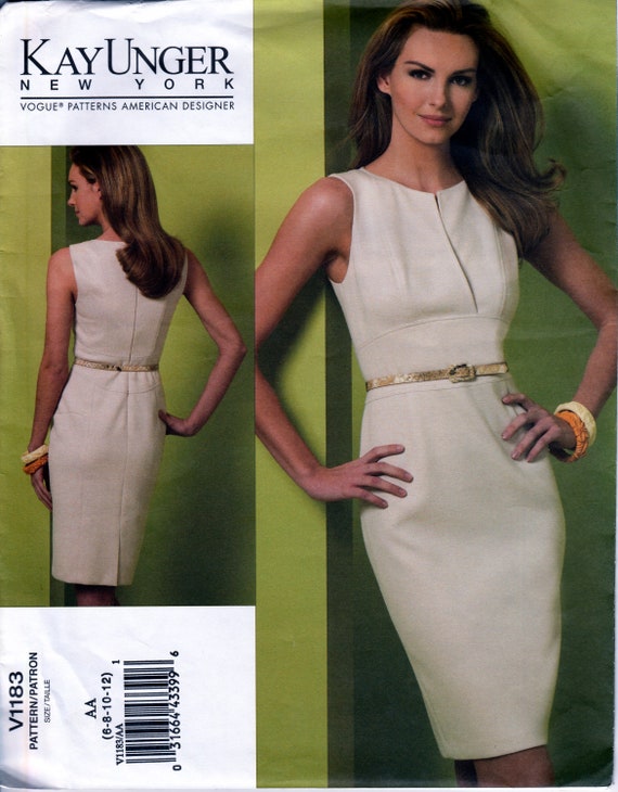Fitted Summer Dress by Kay Unger Vogue 1183 Uncut Pattern 