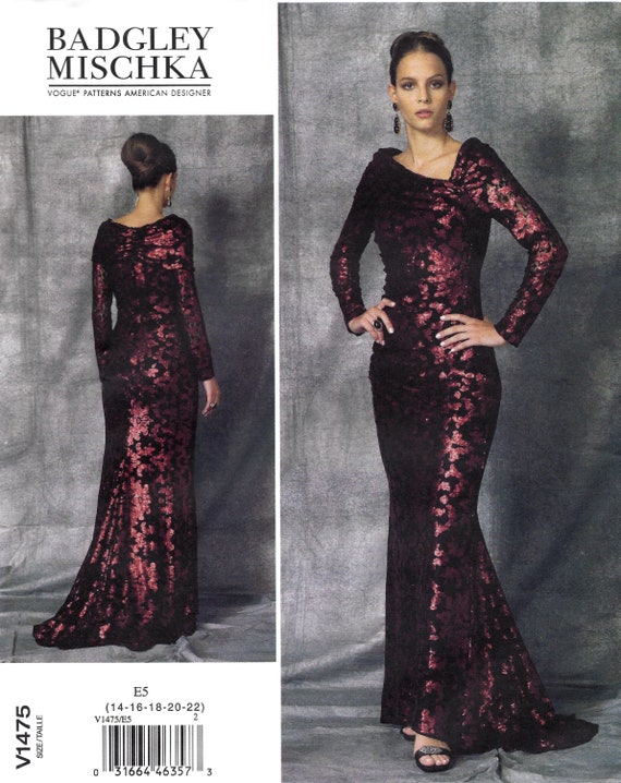 Evening Gown by Badgley Mischka Vogue 1475 Uncut Sewing