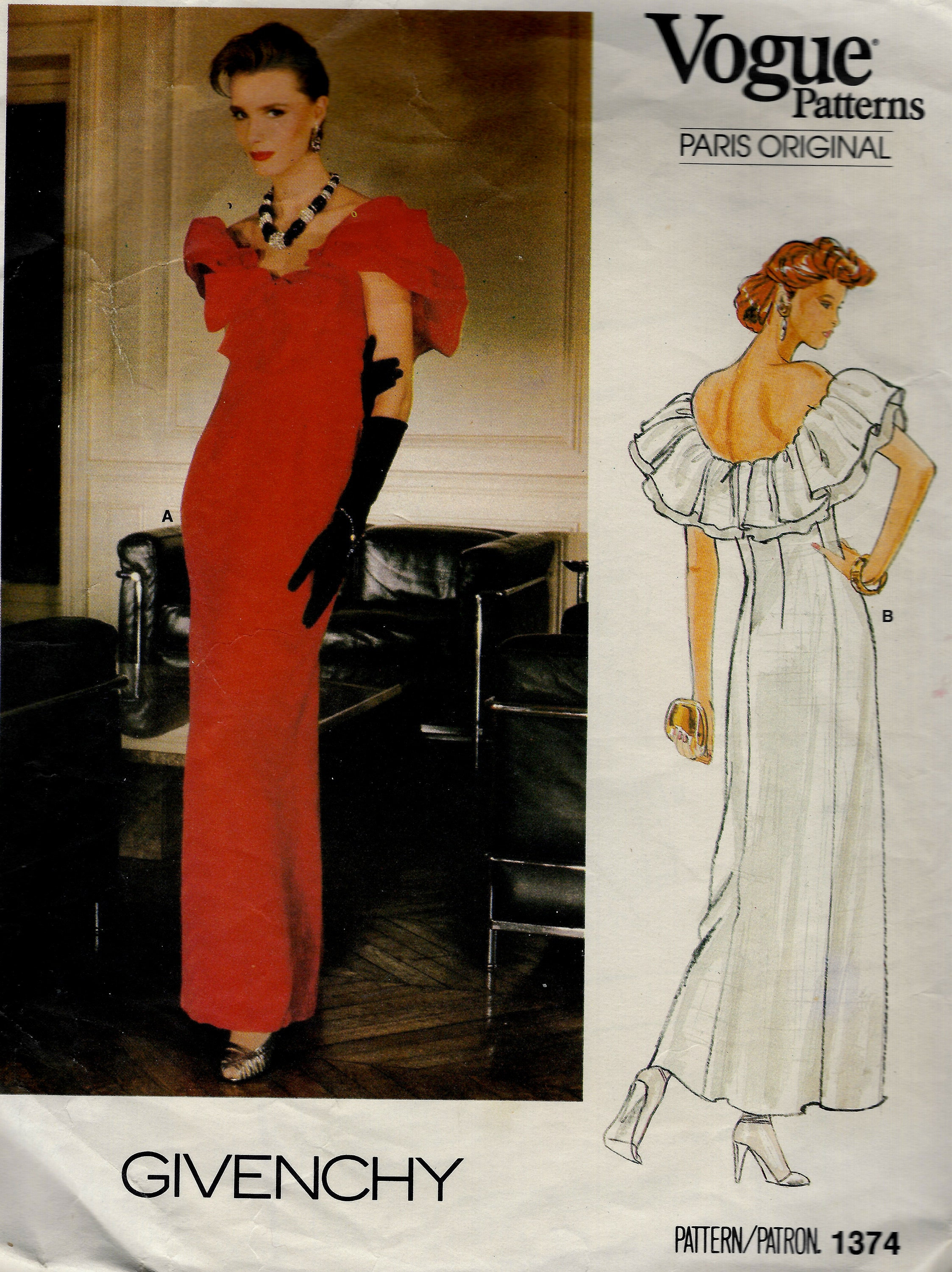 Evening Dress, Built-in Foundation by Givenchy - Vogue 1374