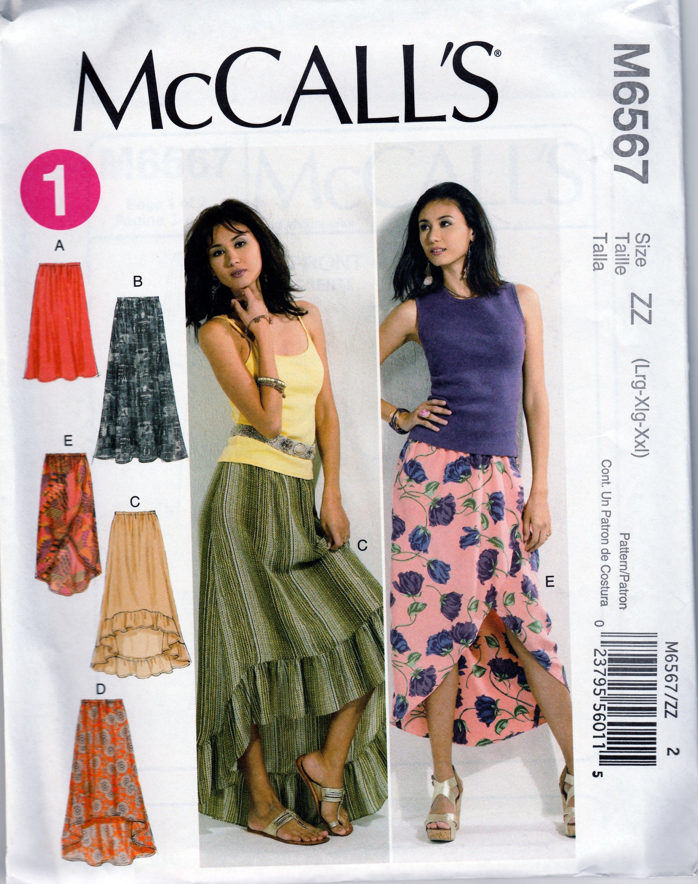 Mccall's 6567 Skirt Set Sewing Pattern - Etsy