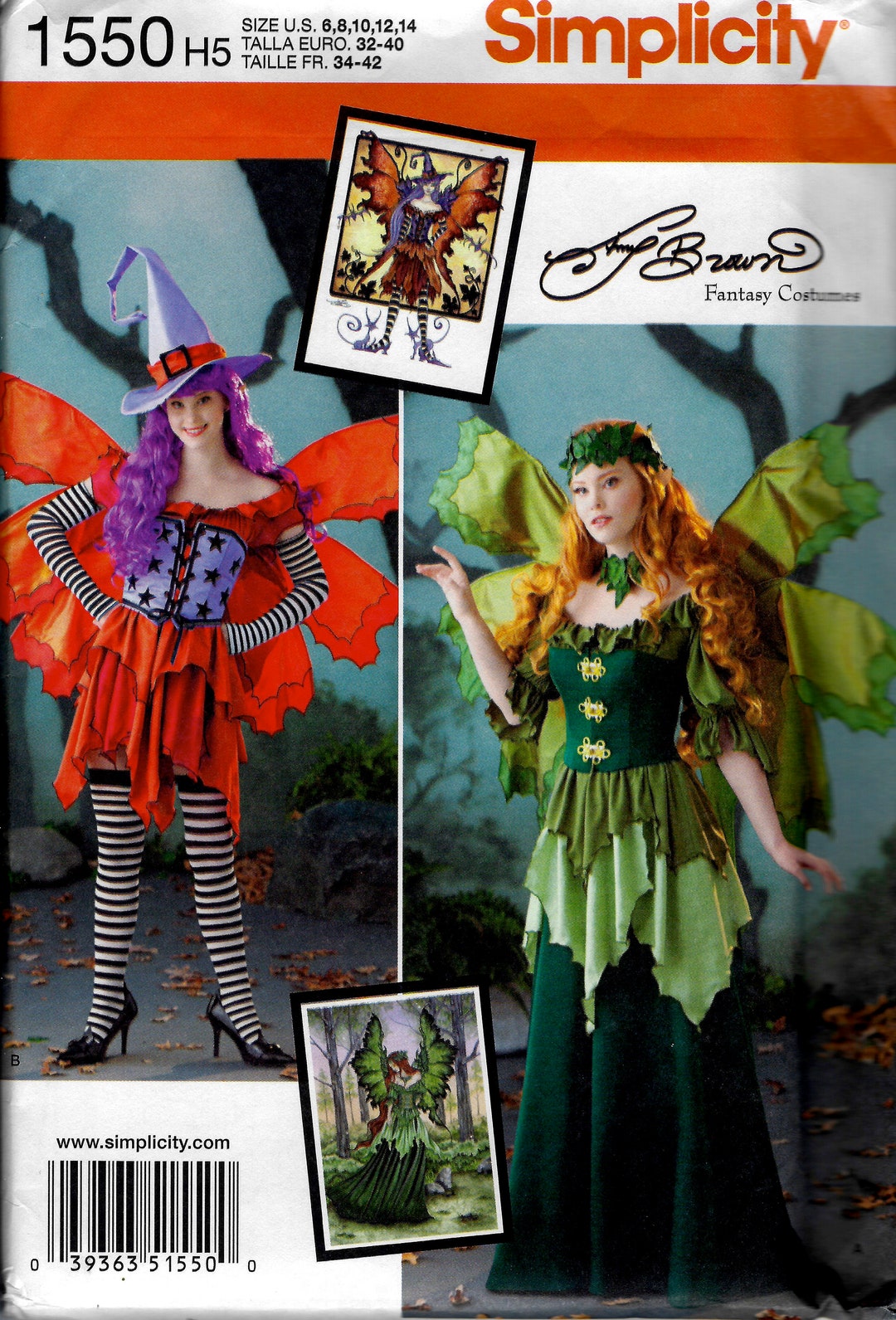 Fantasy Costumes and Hat by Amy Brown Simplicity 1550 - Etsy