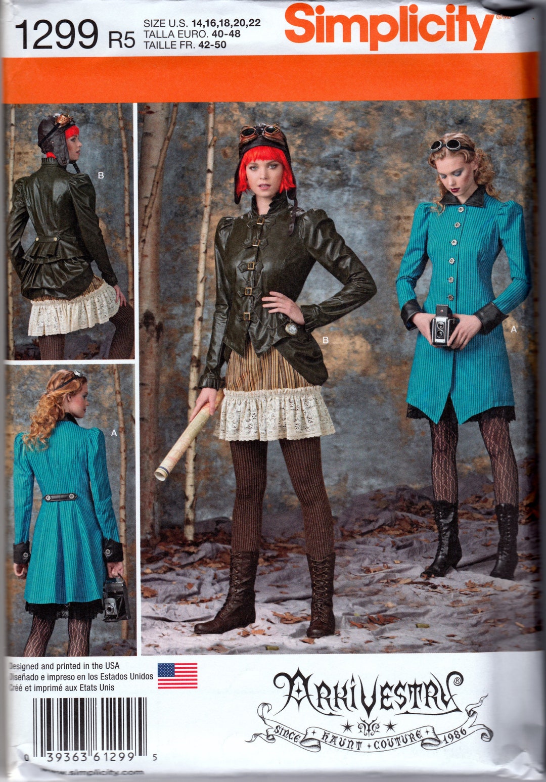 Simplicity Steampunk Pattern Simplicity 1299 Steampunk Costumes by Arkivestry Sewing Pattern - Etsy