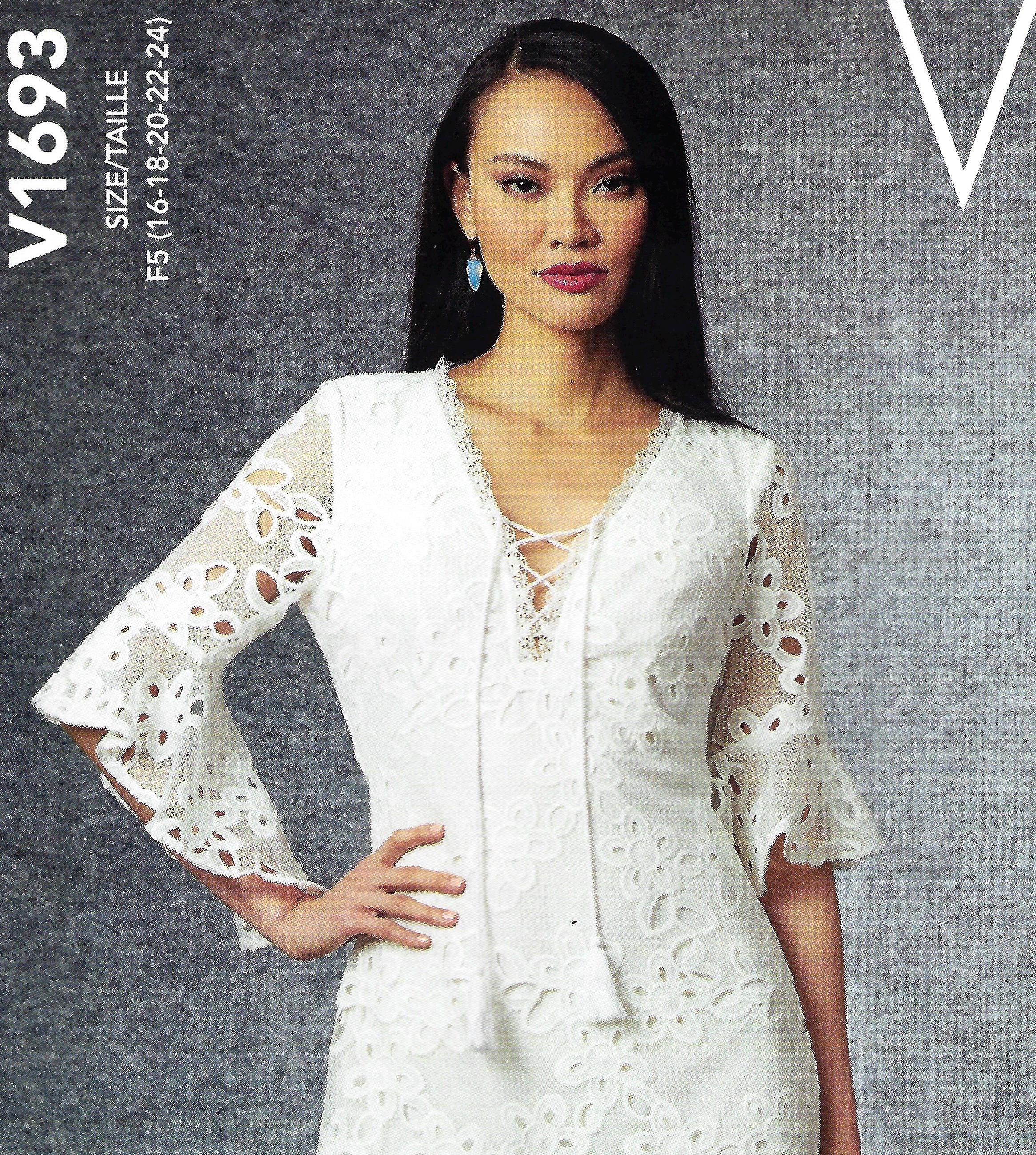 Badgley Mischka Lace Dress Vogue 1693 Sewing Pattern - Etsy