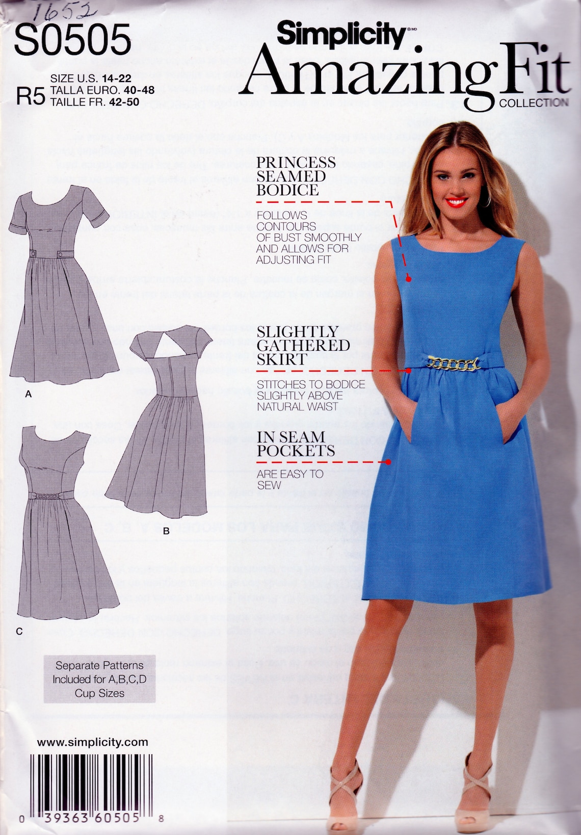 Princess Seam Dresses Simplicity 1652 uncut Pattern Etsy