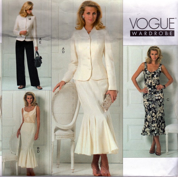 Jacket, Top, Dress, Skirt Pants Vogue 2898 Uncut Pattern