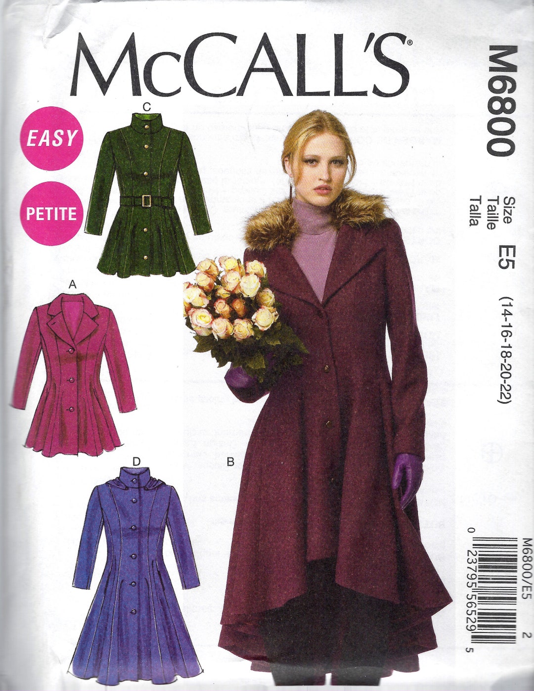 Coats & Jackets Mccall's 6800 Uncut Pattern - Etsy