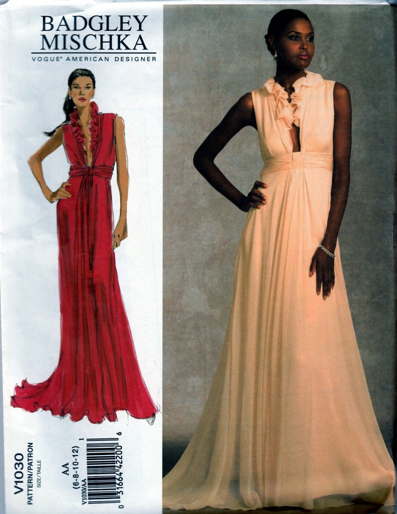 Uncut Vogue 1030 Designer Gown by Badgley Mischka