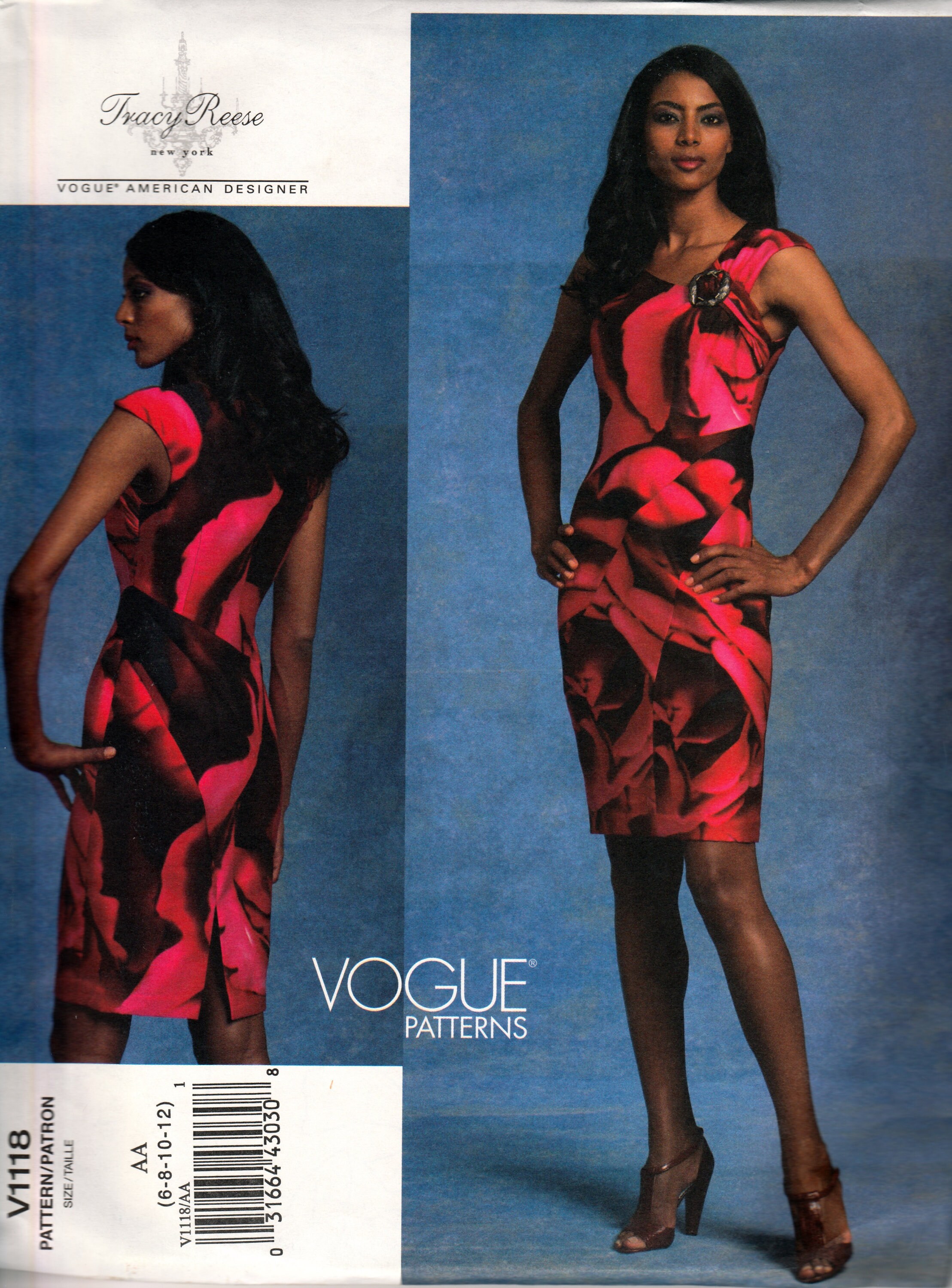 Dress With Seam Detail by Tracy Reese Vogue 1118 Uncut - Etsy