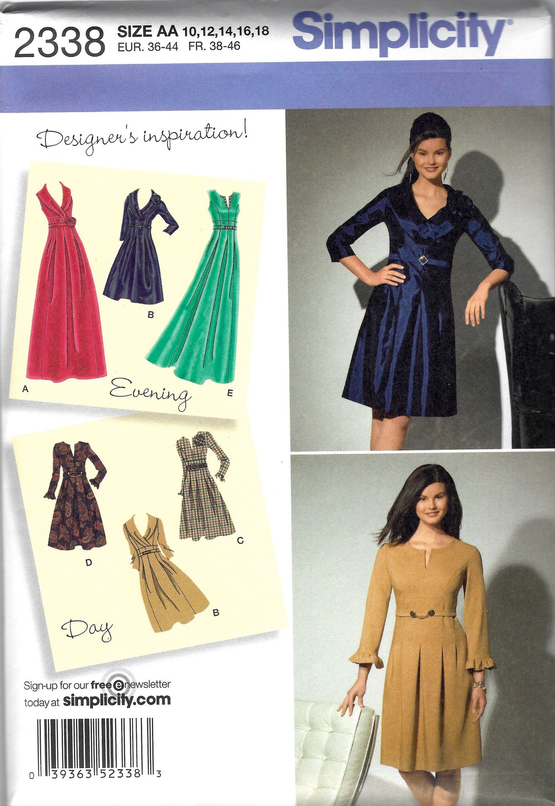 Day or Evening Dresses Simplicity 2338 Uncut Pattern - Etsy
