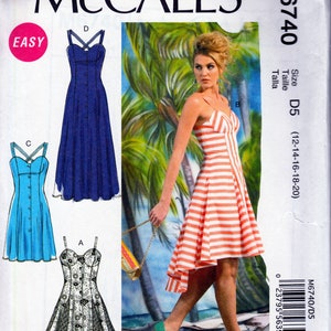 Dress with lined Bra - McCall&#39;s 6740 - Uncut Pattern