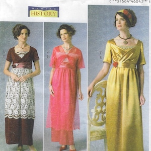 Retro 1910 Dresses by Nancy Farris - Butterick 6190 - Uncut Sewing Pattern