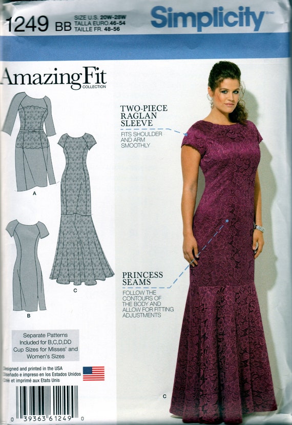 Amazing Fit Dresses - Simplicity 1249 - Uncut Pattern - Etsy