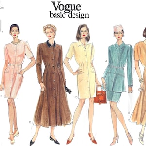 Button Front Dress - Vogue 1574 - Uncut Sewing Pattern