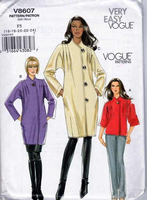 Jacket & Coat Vogue 8607 Uncut Pattern - Etsy