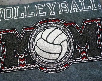 Volleyball - Monogrammed Applique Personalized Volleyball fan bling jersey