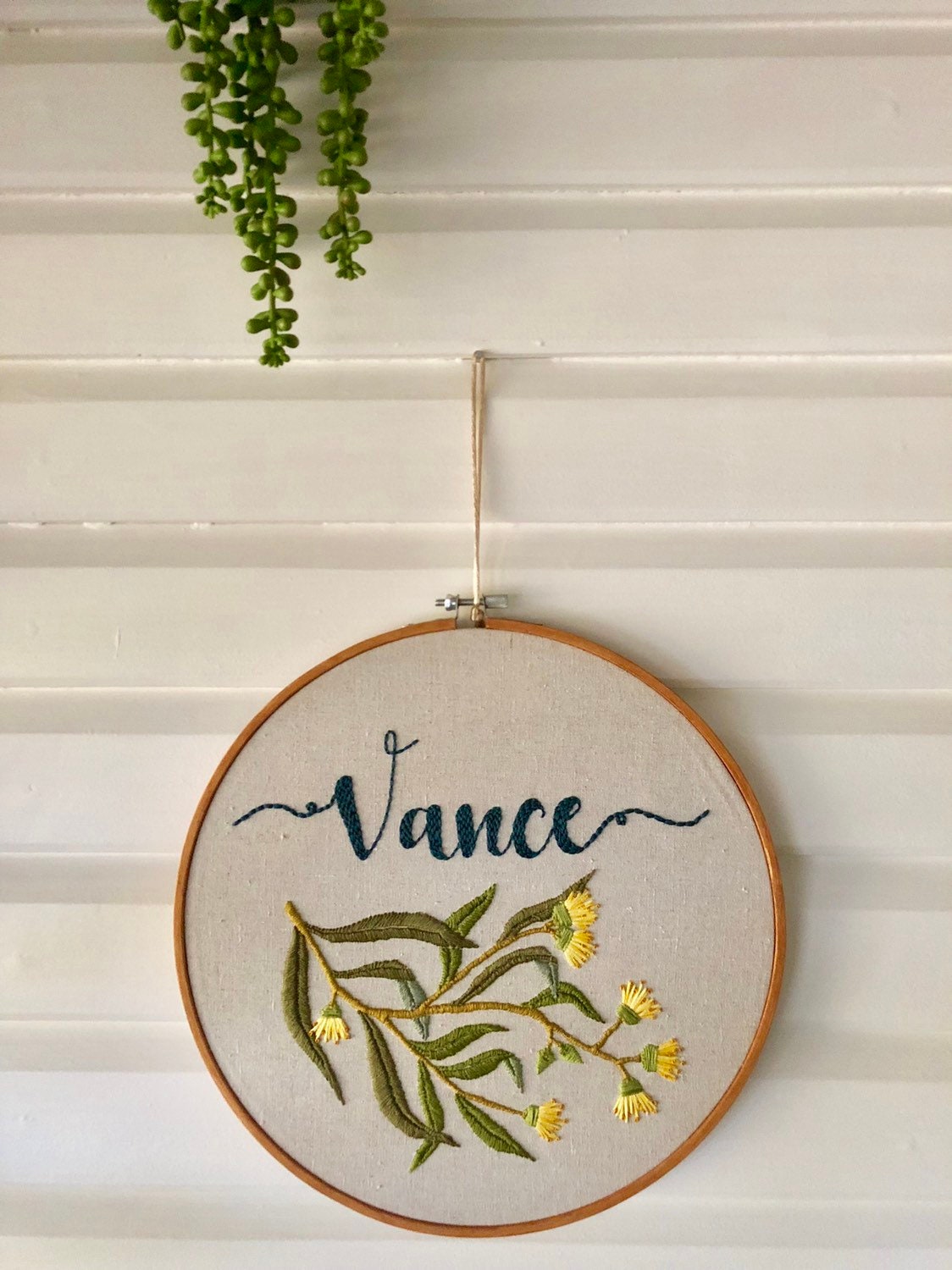 Custom Name Embroidery ~ Sign Gift Baby Child Family Announcement ...