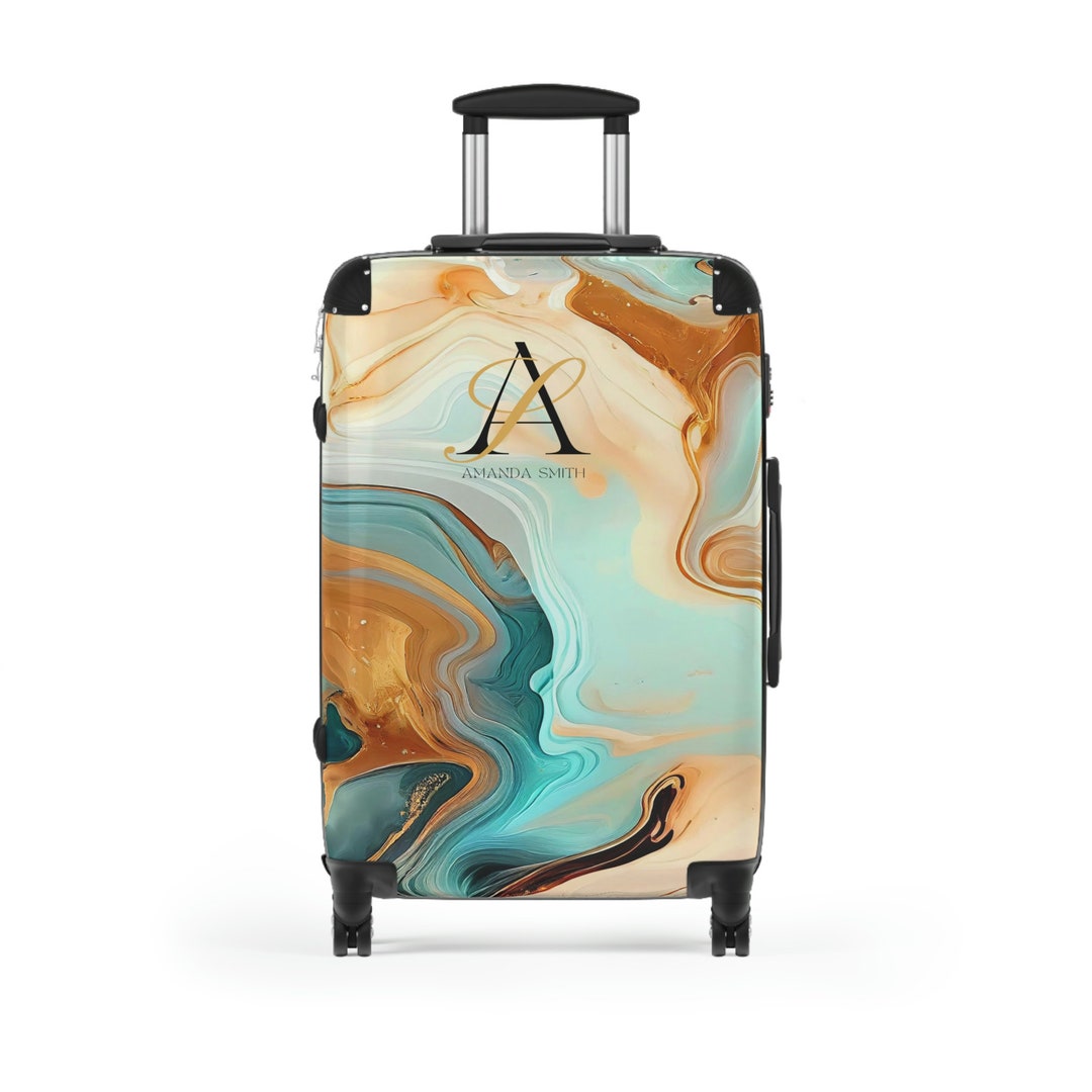 Personalized Hard Side Rolling Suitcase With Spinner Wheels Etsy