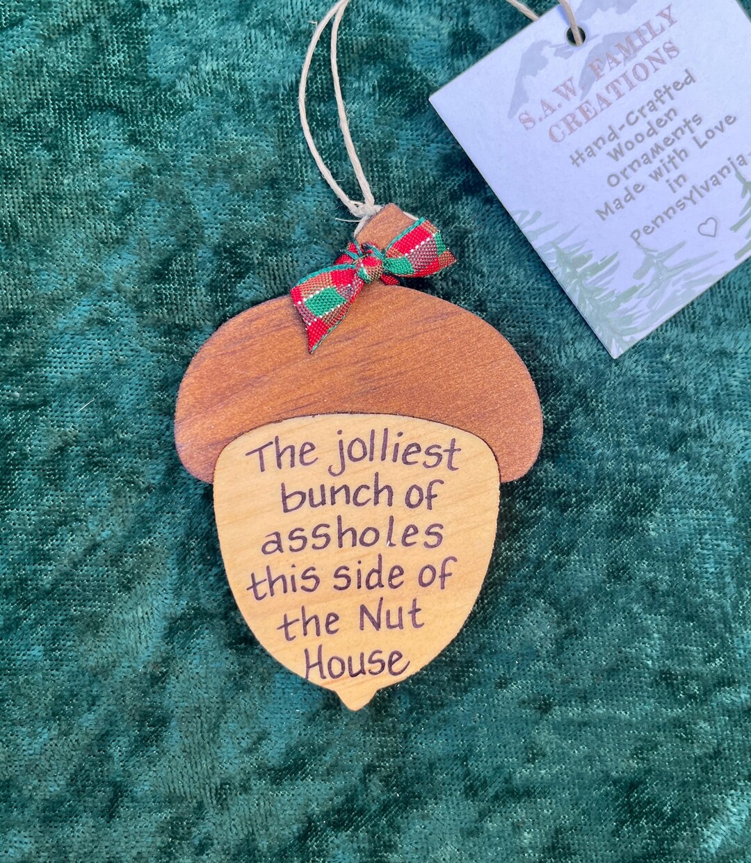 Hand-crafted Wooden Jolliest Bunch This Side of the Nut House Christmas ...