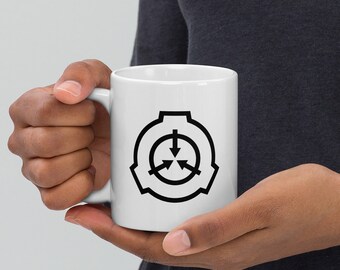 SCP Foundation Logo White Mug Gift for Nerd Geek Gift Coffee Mug for Nerd Coffee Cup Horror Mug for Creepypasta Fan Gift